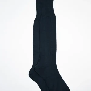 Calze Lunghe Rasate in Filo di Scozia - BLU