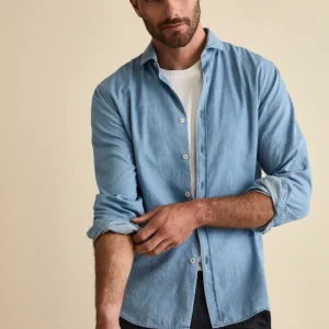 Camicia Denim Custom Fit in Cotone - DENIM CHIARO