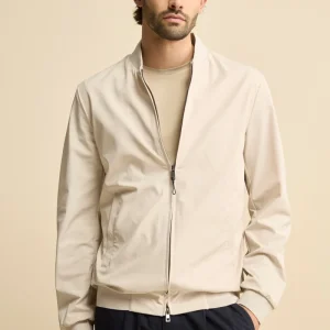 Giubbotto Leggero con Bordi in Maglia - GHIACCIO