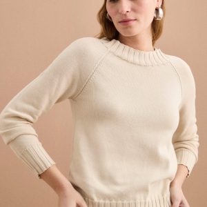 Maglia Barchetta in Cotone con Manica Raglan - VANIGLIA