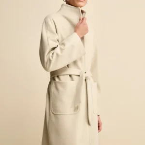 Cappotto Lungo Foderato con Cintura - BEIGE