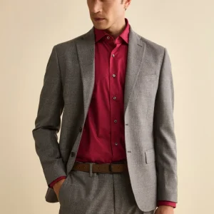 Abito Foderato Slim Fit in Lana Vergine - GALLES GRIGIO