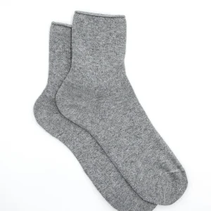 Calze Corte in Cotone con Lurex - GRIGIO
