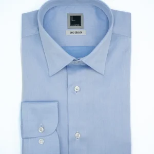 Camicia Twill No Iron Regular Fit - AZZURRO