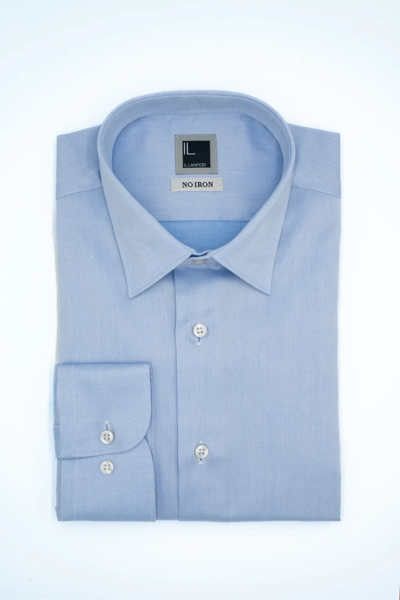 Camicia Twill No Iron Regular Fit - AZZURRO