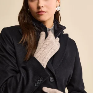 Guanti Trecce in Lana e Cashmere - SABBIA