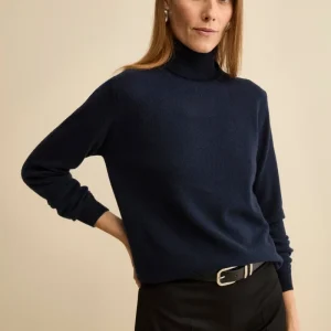 Dolcevita in lana e cashmere - BLU