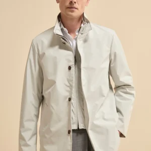 Impermeabile Corto Foderato con Corpetto - GHIACCIO