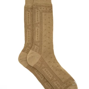 Calze Corte in Cotone Fantasia Bandana - MARRONE/BEIGE