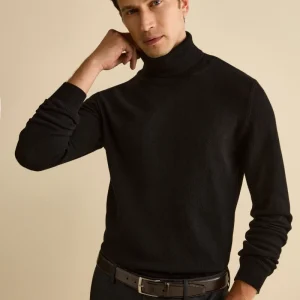 Dolcevita in cashmere e seta - NERO