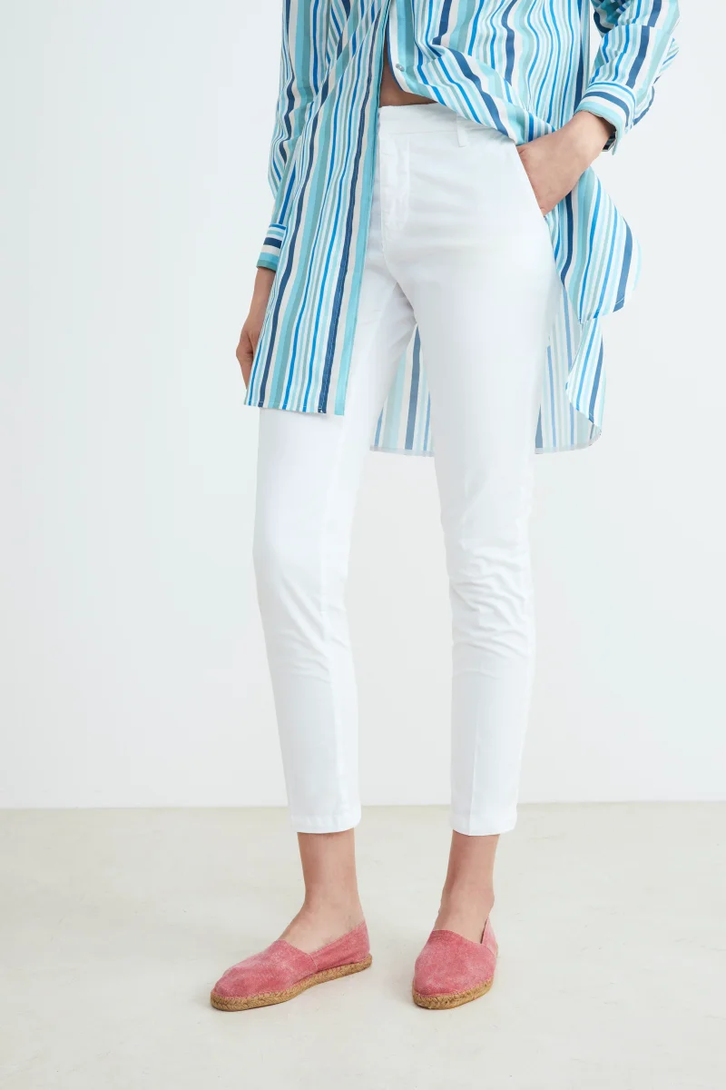 Pantalone chino - BIANCO - immagine 2