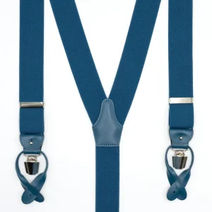 Bretelle Tinta Unita con Clip e Asole in Pelle - AVIO