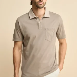 Polo Piquet in Filo di Scozia con Taschino - TORTORA