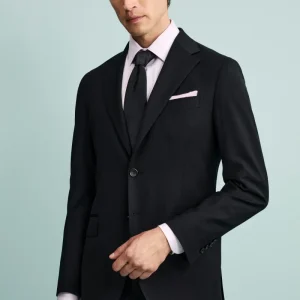 Abito Elegante Strutturato Monopetto in Lana Vergine - BLU