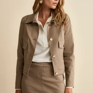 Giacca Corta in Gabardina con Tasche - TORTORA