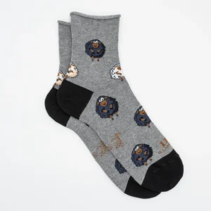 Calze Corte Fantasia Pecore - GRIGIO CHIARO