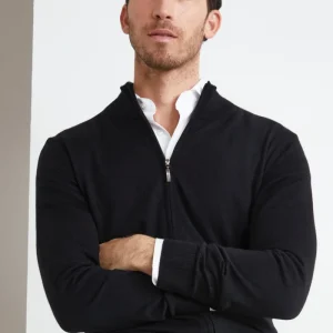 Bomber Lupetto con Zip - NERO