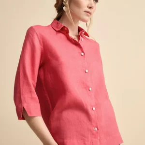 Camicia Boxy in Lino - CORALLO