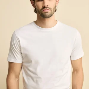 T-Shirt Girocollo Slim Fit in Cotone Supima - BIANCO