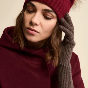 Berretto in Cashmere con Pompon - VINO