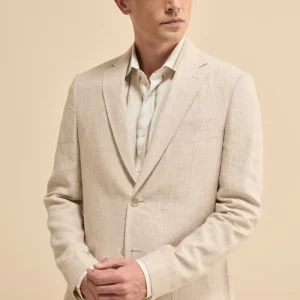 Abito Monopetto Slim Fit in Lino - FANT. BEIGE