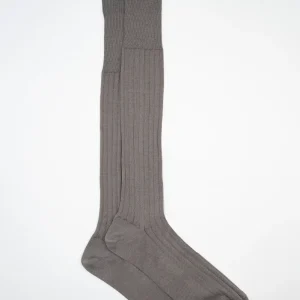 Calze Lunghe a Coste in Filo di Scozia - GRIGIO MEDIO