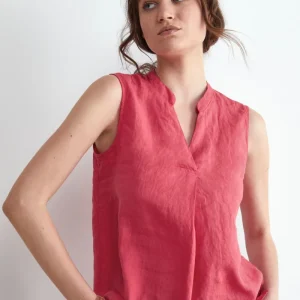Top in lino - CORALLO