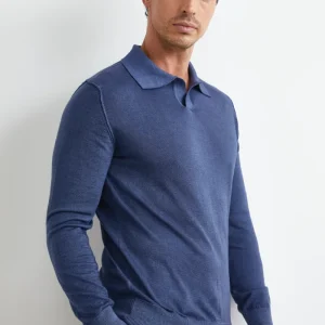 Polo derby in lana merino - JEANS