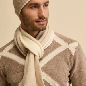 Scaldacollo in cashmere bicolore - PANNA/BEIGE