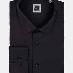 Camicia twill collo classico - NERO