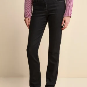 Jeans a Sigaretta Slim Fit in Misto Cotone - NERO