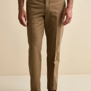 Pantalone Chino Regular Fit in Gabardina - BEIGE