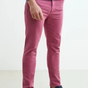 Pantalone 5 tasche in cotone - ROSA SCURO