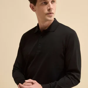 Polo Piquet in Filo di Scozia - NERO
