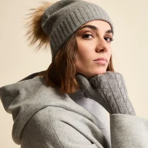 Guanti Trecce in Lana e Cashmere - GRIGIO CHIARO