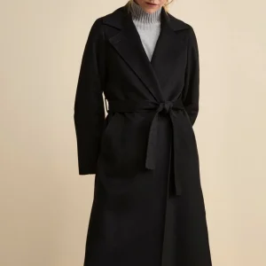 Cappotto Vestaglia Lungo in Cashmere - NERO