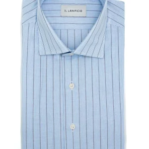 Camicia Regular Fit in Fantasia - RIGATO AZZURRO/BLU