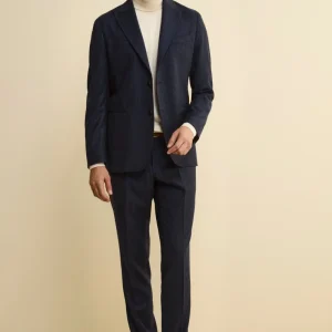 Abito Slim Fit in Misto Cashmere - BLU