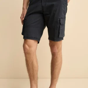 Bermuda Cargo in Cotone Canetté - BLU