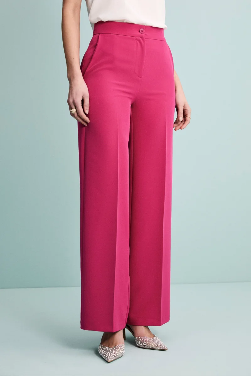 Pantalone Elegante a Gamba Larga - CICLAMINO - immagine 2