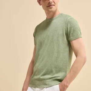 T-Shirt Rasata in Cotone Crêpe - VERDE