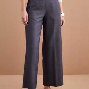 Pantalone Ampio in Chambray - BLU