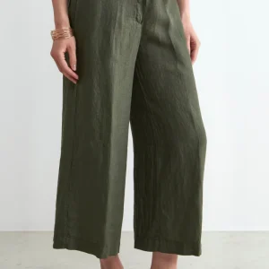 Pantaloni in lino cropped - FANGO