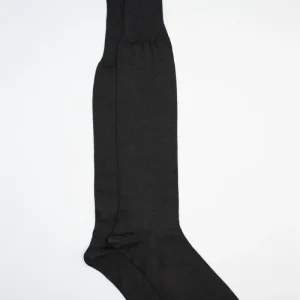 Calze Lunghe Rasate in Filo di Scozia - ANTRACITE