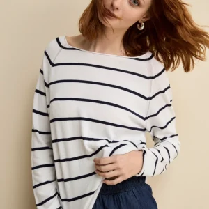 Maglia Barchetta Raglan in Cotone - RIGATO BIANCO/BLU