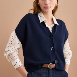 Cardigan Kimono in Cotone - BLU