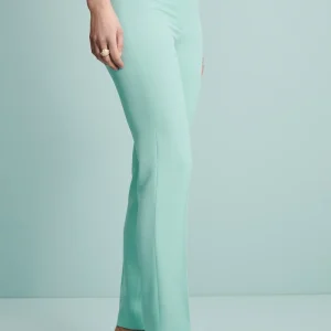 Pantalone Twill a Sigaretta con Spacchi - ACQUA