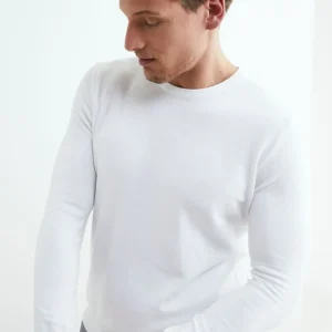 Maglia girocollo in cotone - BIANCO