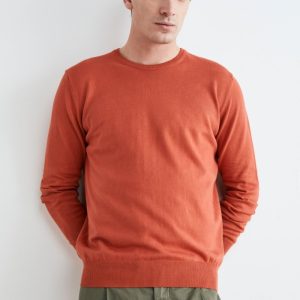 Maglia girocollo in cotone - RUGGINE