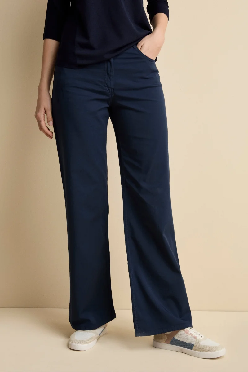 Pantalone Cinque Tasche a Gamba Larga - BLU - immagine 2